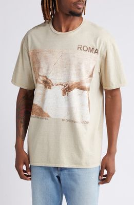 Philcos Roma Cotton Graphic T-Shirt in Natural Pigment 