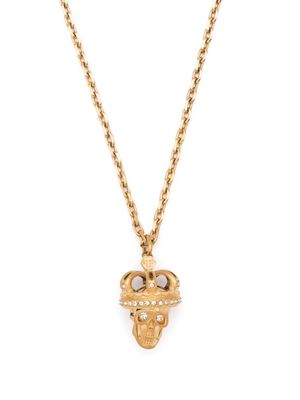Philipp Plein 3D skull-charm necklace - Gold