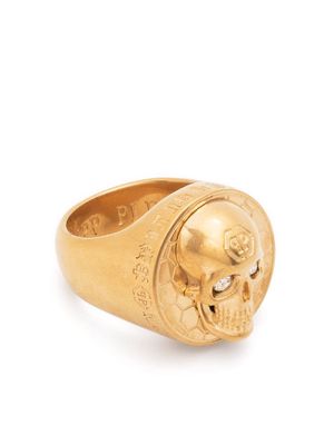 Philipp Plein 3D skull ring - Gold