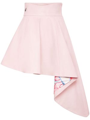 Philipp Plein asymmetric leather skirt - Pink