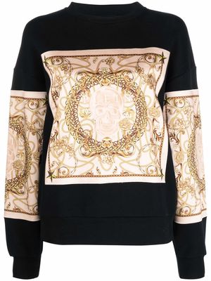 Philipp Plein baroque-print sweatshirt - Black
