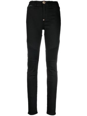 Philipp Plein Biker high-waisted skinny jeans - Black