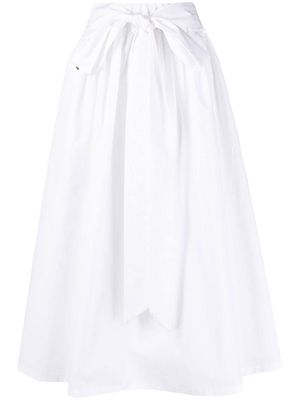 Philipp Plein bow detail A-line skirt - White