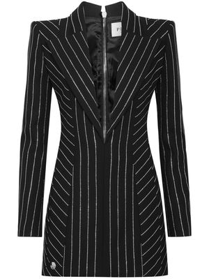 Philipp Plein Cady pinstripe-pattern minidress - Black