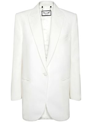 Philipp Plein Cady shoulder-padded blazer - White