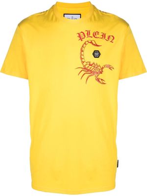 Philipp Plein chest logo-print detail T-shirt - Yellow