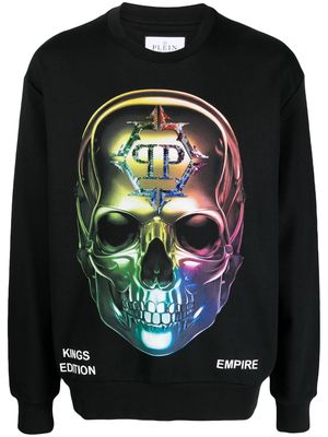 Philipp Plein Chrome skull-print sweatshirt - Black