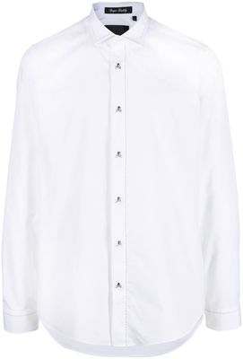 Philipp Plein contrast stitch shirt - White