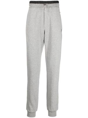 PHILIPP PLEIN contrasting-waistband sweatpants - Grey