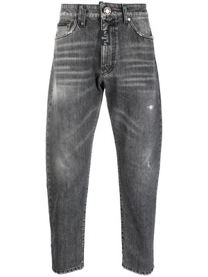 Philipp Plein cropped denim jeans - Grey
