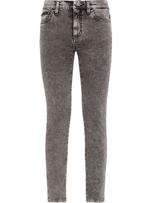 Philipp Plein cropped skinny-cut jeans - Grey