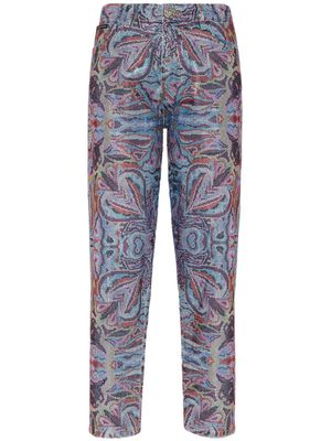 Philipp Plein Crystal Circus cropped jeans - Blue