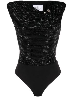 Philipp Plein crystal-embellished bodysuit - Black