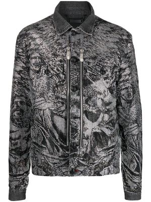 Philipp Plein crystal-embellished jacket - Grey