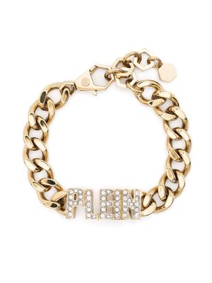 Philipp Plein crystal-embellished logo bracelet - Gold