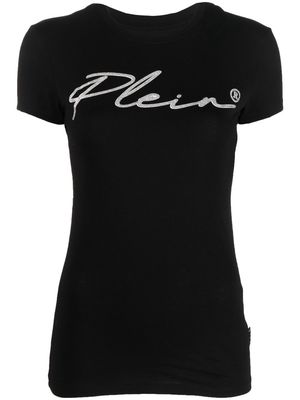 Philipp Plein crystal-embellished logo cotton T-shirt - Black