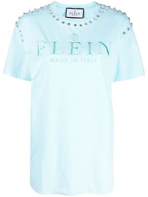 Philipp Plein crystal-embellished short-sleeved T-shirt - Blue