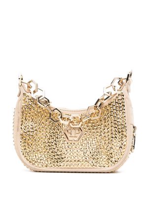 Philipp Plein crystal-embellished shoulder bag - Gold