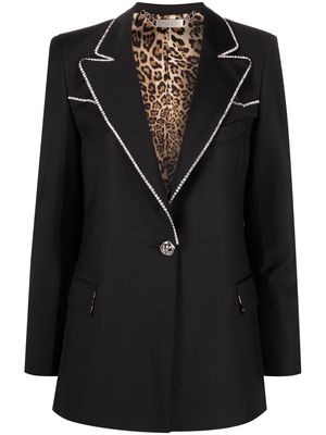 Philipp Plein crystal-embellished single-breasted blazer - Black