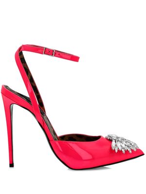 Philipp Plein crystal-embellished stiletto pumps - Pink