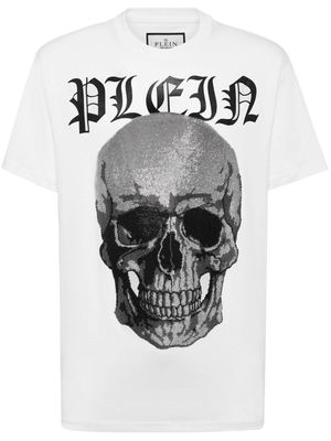 Philipp Plein Crystals Skull cotton T-shirt - White
