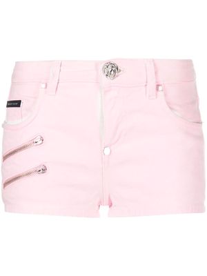 Philipp Plein Denim Hot Pants Biker shorts - Pink