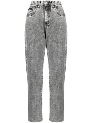 Philipp Plein distressed mom-fit jeans - Grey