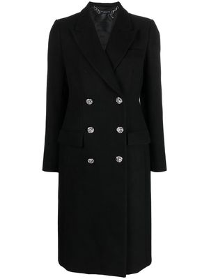 Philipp Plein double-breasted mid-length coat - Black