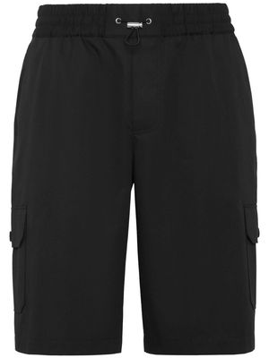 Philipp Plein drawstring cargo shorts - Black