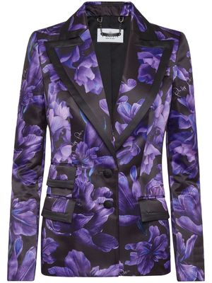 Philipp Plein Duchesse floral-print blazer - Black