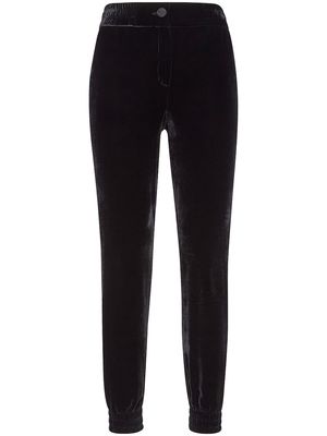 Philipp Plein elasticated-waist velvet trousers - Black