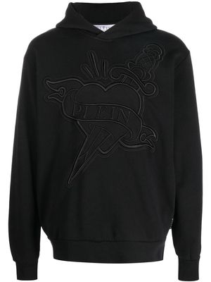 Philipp Plein embroidered-logo hoodie - Black