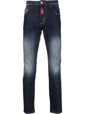 Philipp Plein faded-wash skinny jeans - Blue