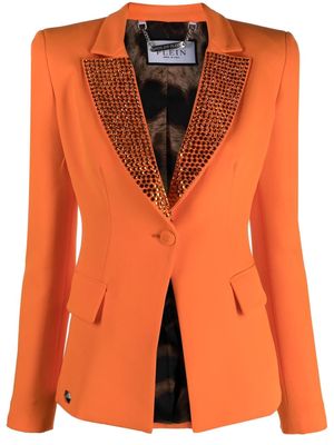 Philipp Plein fitted single-breasted blazer - Orange