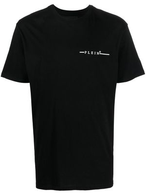 Philipp Plein flocked logo-print T-shirt - Black