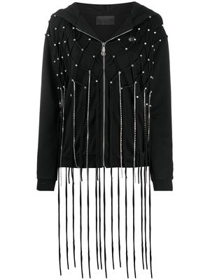 Philipp Plein fringe detail jacket - Black