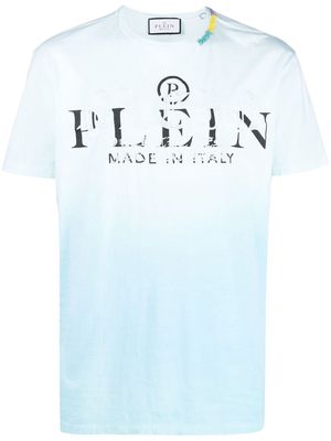 Philipp Plein Gothic Plain gradient-effect T-shirt - Blue