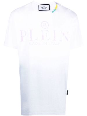 Philipp Plein Gothic Plain gradient-effect T-shirt - White