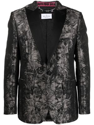 Philipp Plein Gothic Plein Jacquard blazer - Black