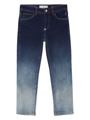 Philipp Plein gradient-effect straight-leg jeans - Blue