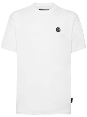 Philipp Plein Hexagon logo-patch T-shirt - White