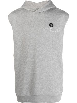 Philipp Plein Hexagon sleeveless hoodie - Grey