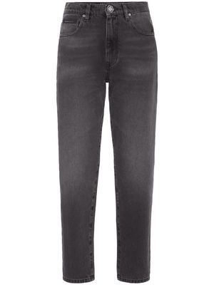 Philipp Plein high-rise straight-leg jeans - Grey
