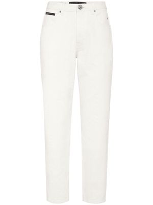 Philipp Plein high-rise straight-leg jeans - White