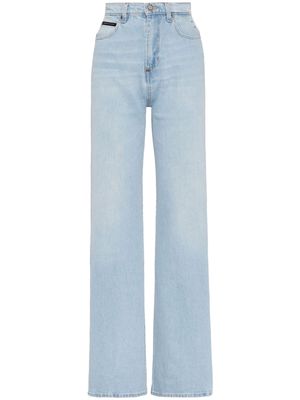Philipp Plein high-rise wide-leg jeans - Blue