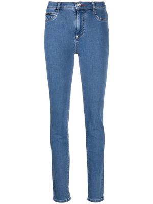 Philipp Plein high-waist skinny-cut jeans - Blue