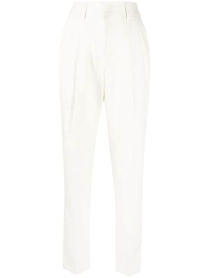 Philipp Plein high-waisted tapered trousers - White