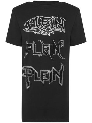 Philipp Plein Iconic crystal-embellished T-shirt minidress - Black