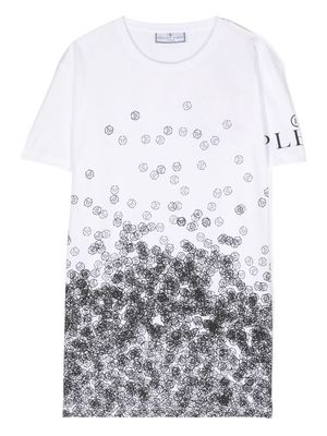 Philipp Plein Junior abstract-print cotton T-Shirt - White