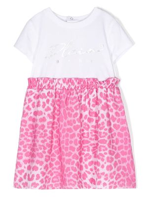 Philipp Plein Junior cheetah-print A-line dress - Pink